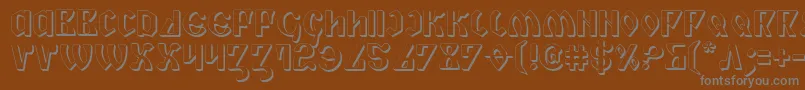 Шрифт PiperPie3D – серые шрифты на коричневом фоне