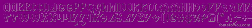 PiperPie3D Font – Gray Fonts on Purple Background