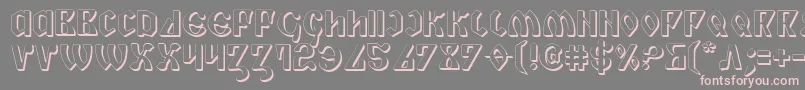 PiperPie3D Font – Pink Fonts on Gray Background