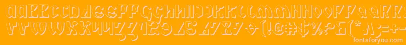 PiperPie3D Font – Pink Fonts on Orange Background