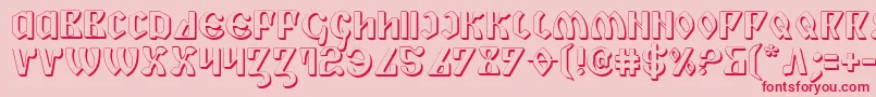 PiperPie3D Font – Red Fonts on Pink Background