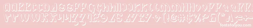 PiperPie3D Font – White Fonts on Pink Background