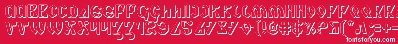 PiperPie3D Font – White Fonts on Red Background