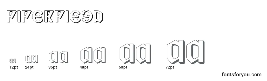 Размеры шрифта PiperPie3D