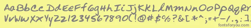 フォントLehn251 – 黄色の背景に灰色の文字