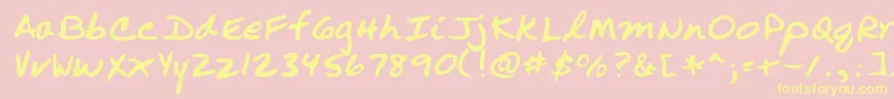 Lehn251 Font – Yellow Fonts on Pink Background