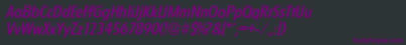 Шрифт FloridaserialMediumItalic – фиолетовые шрифты на чёрном фоне