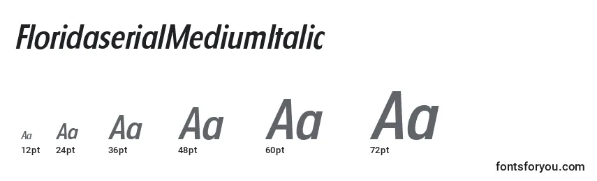 FloridaserialMediumItalic Font Sizes