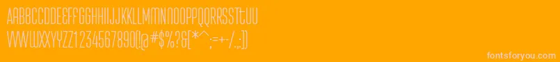 Attentica4fUltralight Font – Pink Fonts on Orange Background