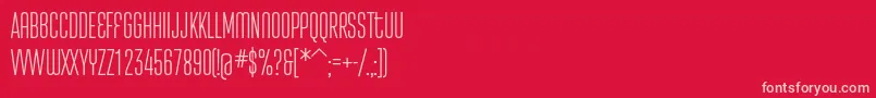 Attentica4fUltralight Font – Pink Fonts on Red Background