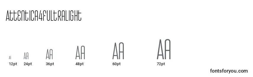 Attentica4fUltralight Font Sizes