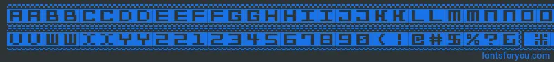 Bitlines15srb Font – Blue Fonts on Black Background