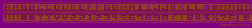 Шрифт Bitlines15srb – коричневые шрифты на фиолетовом фоне
