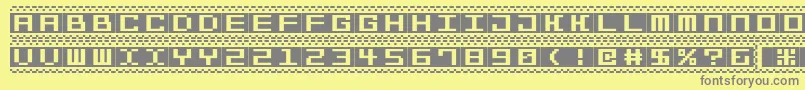 Bitlines15srb Font – Gray Fonts on Yellow Background