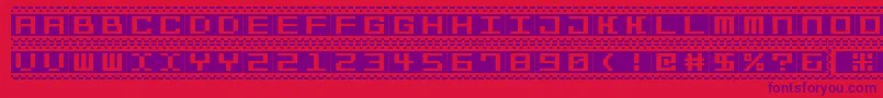 Bitlines15srb Font – Purple Fonts on Red Background