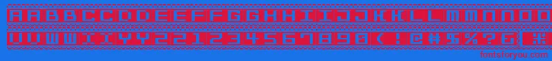 Шрифт Bitlines15srb – красные шрифты на синем фоне
