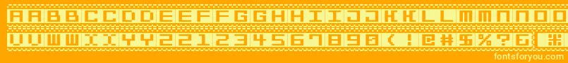 More about Bitlines15srb Font Bitlines15srb Font – Yellow Fonts on Orange Background