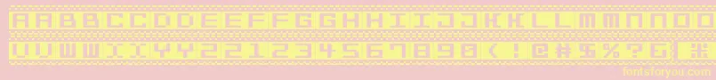 fuente Bitlines15srb – Fuentes Amarillas Sobre Fondo Rosa
