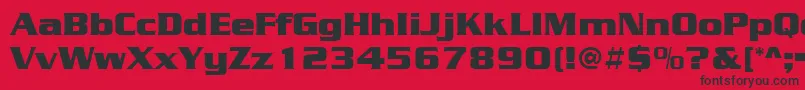 SerpentineBold Font – Black Fonts on Red Background