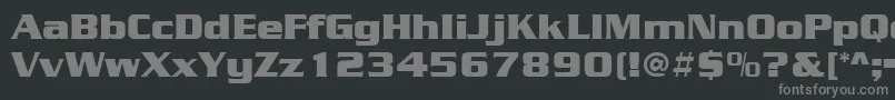 フォントSerpentineBold – 黒い背景に灰色の文字