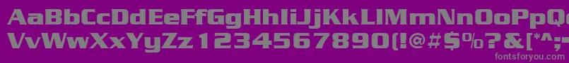 フォントSerpentineBold – 紫の背景に灰色の文字