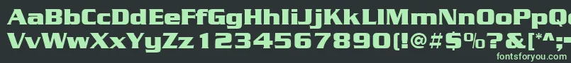 SerpentineBold Font – Green Fonts on Black Background