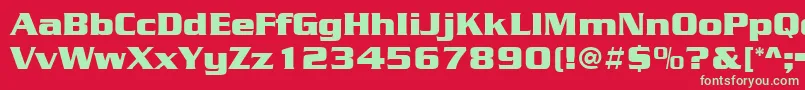 SerpentineBold Font – Green Fonts on Red Background