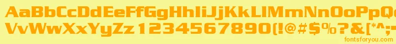 fuente SerpentineBold – Fuentes Naranjas Sobre Fondo Amarillo