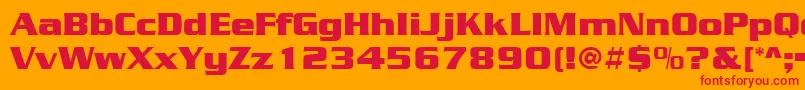 フォントSerpentineBold – オレンジの背景に赤い文字