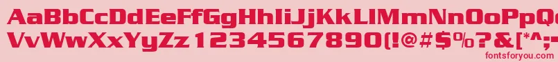 SerpentineBold Font – Red Fonts on Pink Background