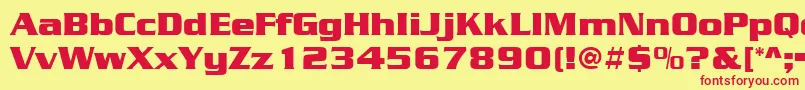 SerpentineBold Font – Red Fonts on Yellow Background