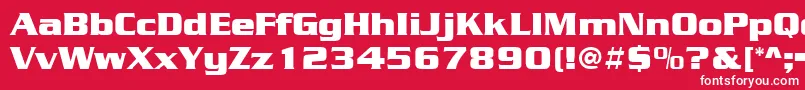 SerpentineBold Font – White Fonts on Red Background