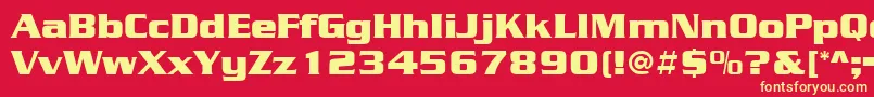 SerpentineBold Font – Yellow Fonts on Red Background