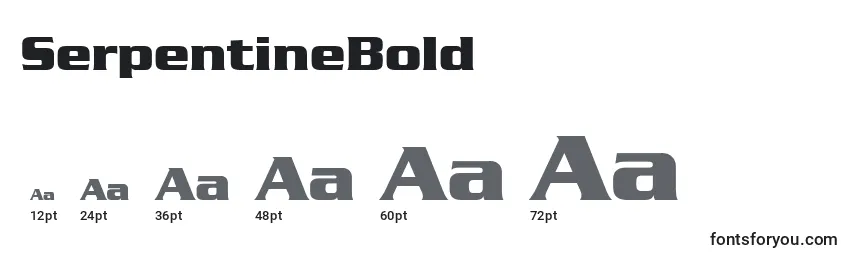 SerpentineBold Font Sizes