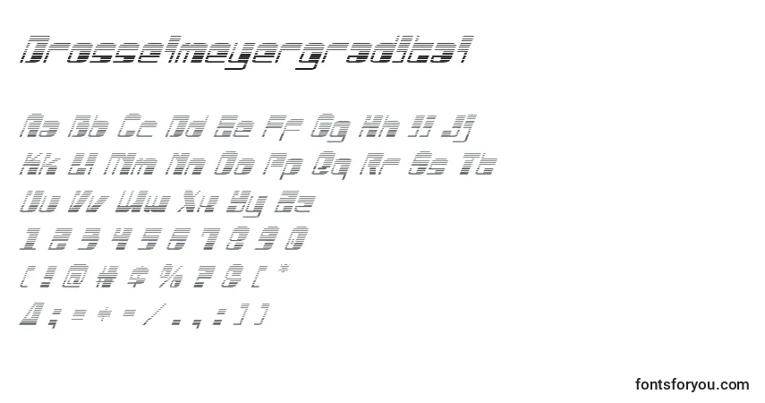 Schriftart Drosselmeyergradital – Alphabet, Zahlen, spezielle Symbole