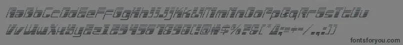 フォントDrosselmeyergradital – 黒い文字の灰色の背景