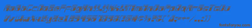 Drosselmeyergradital Font – Brown Fonts on Blue Background