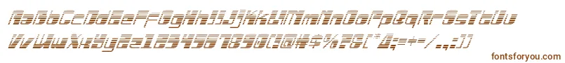 フォントDrosselmeyergradital – 白い背景に茶色のフォント