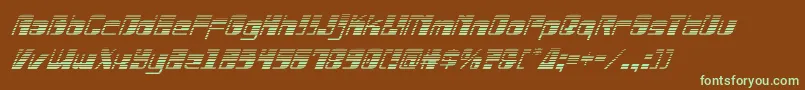 Drosselmeyergradital-fontti – vihreät fontit ruskealla taustalla