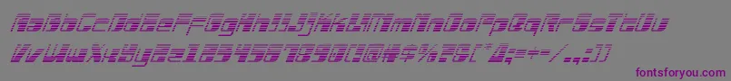 Шрифт Drosselmeyergradital – фиолетовые шрифты на сером фоне