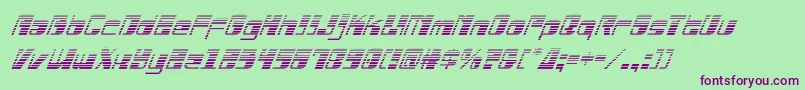 Drosselmeyergradital Font – Purple Fonts on Green Background