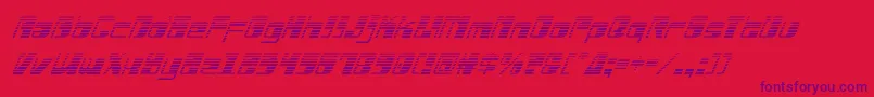 Police Drosselmeyergradital – polices violettes sur fond rouge