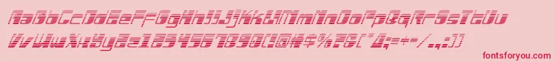 Drosselmeyergradital-Schriftart – Rote Schriften auf rosa Hintergrund