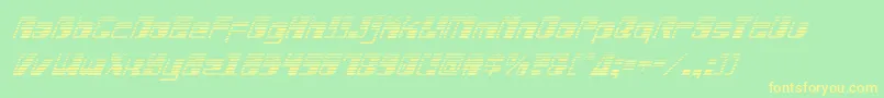 Drosselmeyergradital Font – Yellow Fonts on Green Background