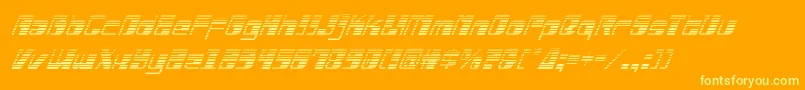 Drosselmeyergradital Font – Yellow Fonts on Orange Background