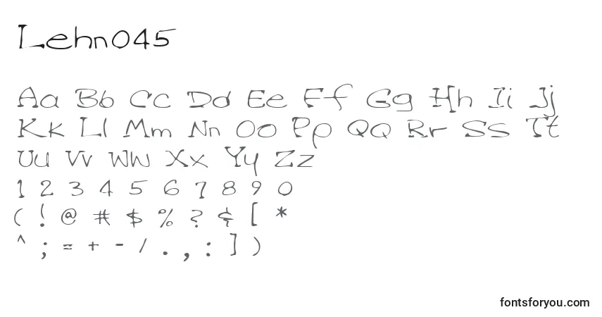 Schriftart Lehn045 – Alphabet, Zahlen, spezielle Symbole