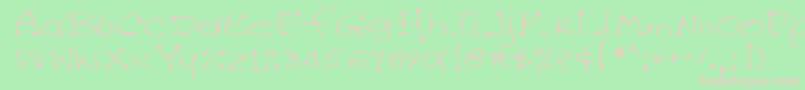 Lehn045 Font – Pink Fonts on Green Background