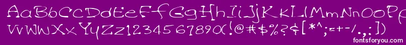 Lehn045 Font – White Fonts on Purple Background