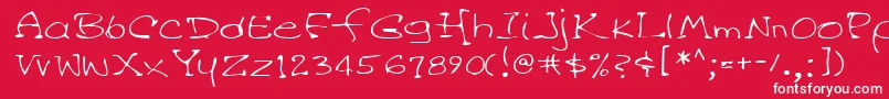 Lehn045 Font – White Fonts on Red Background