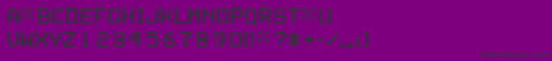 フォントTseriesA – 紫の背景に黒い文字